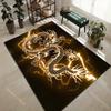 1PC Glowing Dragon Design Carpet for Living Room Bedroom Sofa Home Decor Rus Non-slip Floor Mat Luxury Gift Multiple Sizes
