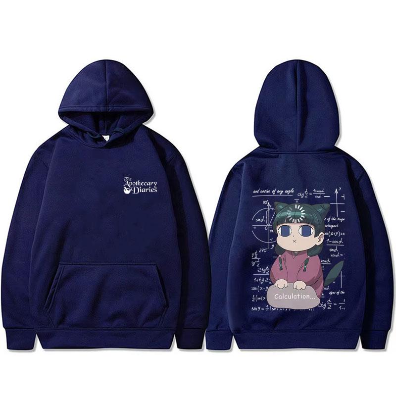 Anime The Apothecary Diaries Maomao Print Hoodie Men Women Casual Vintage Hooded Sweatshirt Male Oversized Fleece Cotton Hoodies