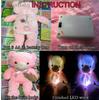 [USED] LED Light-Up Plush Teddy Bear, Party Favors, Gift, White