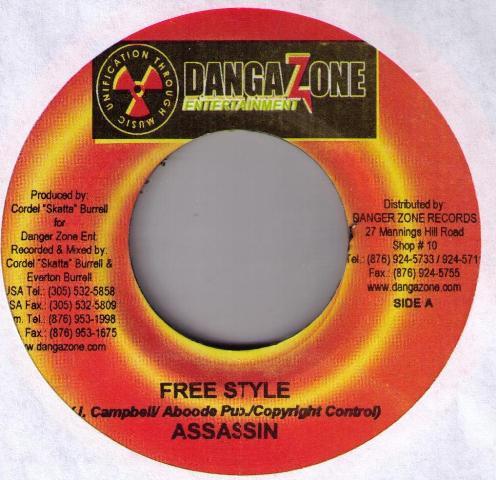 

7-дюймовая пластинка ASSASSIN / LUDDY - Free Style / My Intention none Danga Zone Ente Jamaica Регги, Ска и Даб Б/У