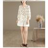 DIMANAF 2026 Women Plus Size New Summer Blouse Shirt Thin Casual Loose Lady Tops Print Shirts