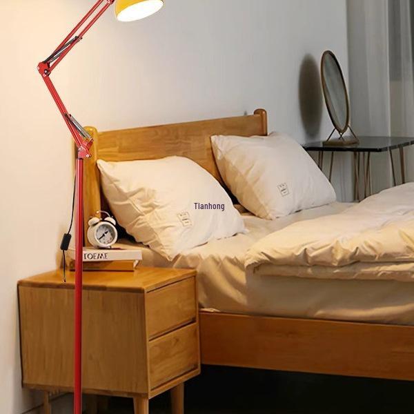 Memphis Minimalist Floor Lamp: Long Arm, Eye-Protective Study, and Decorative Light for Children's Room & Living Room.