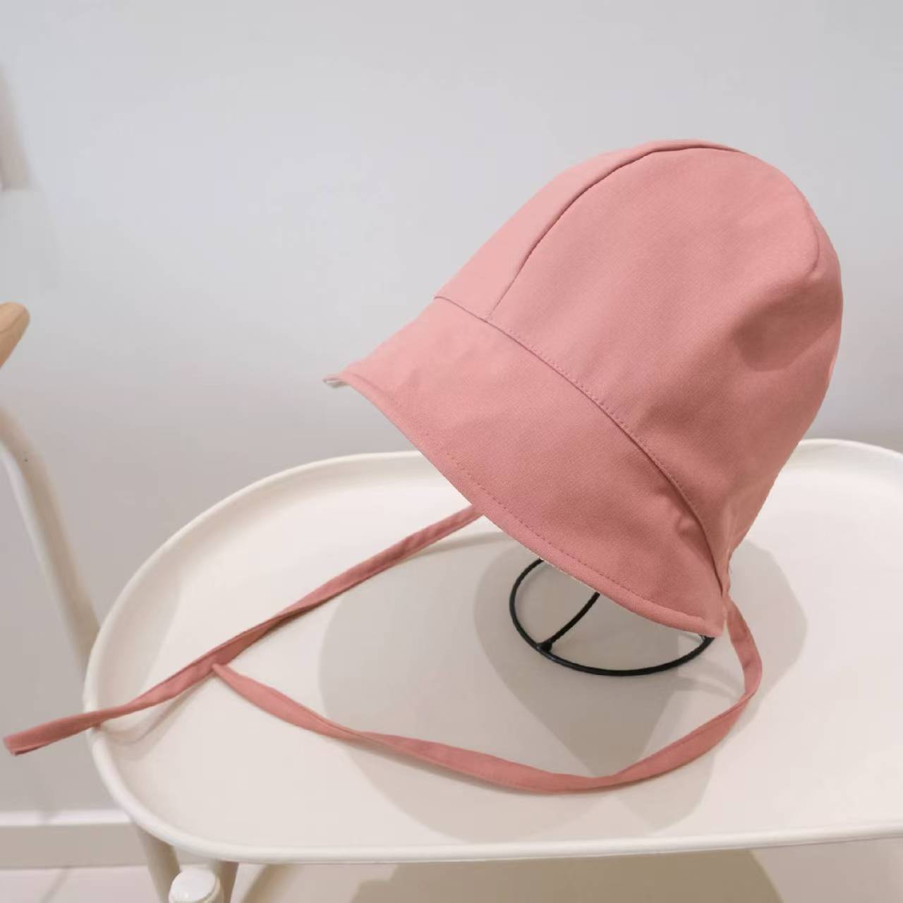 

Bucket Hat Women Korean Style Reversible Plaid Spring Summer Outdoor Hat Bowknot All-match Cap 56-58cm розовый