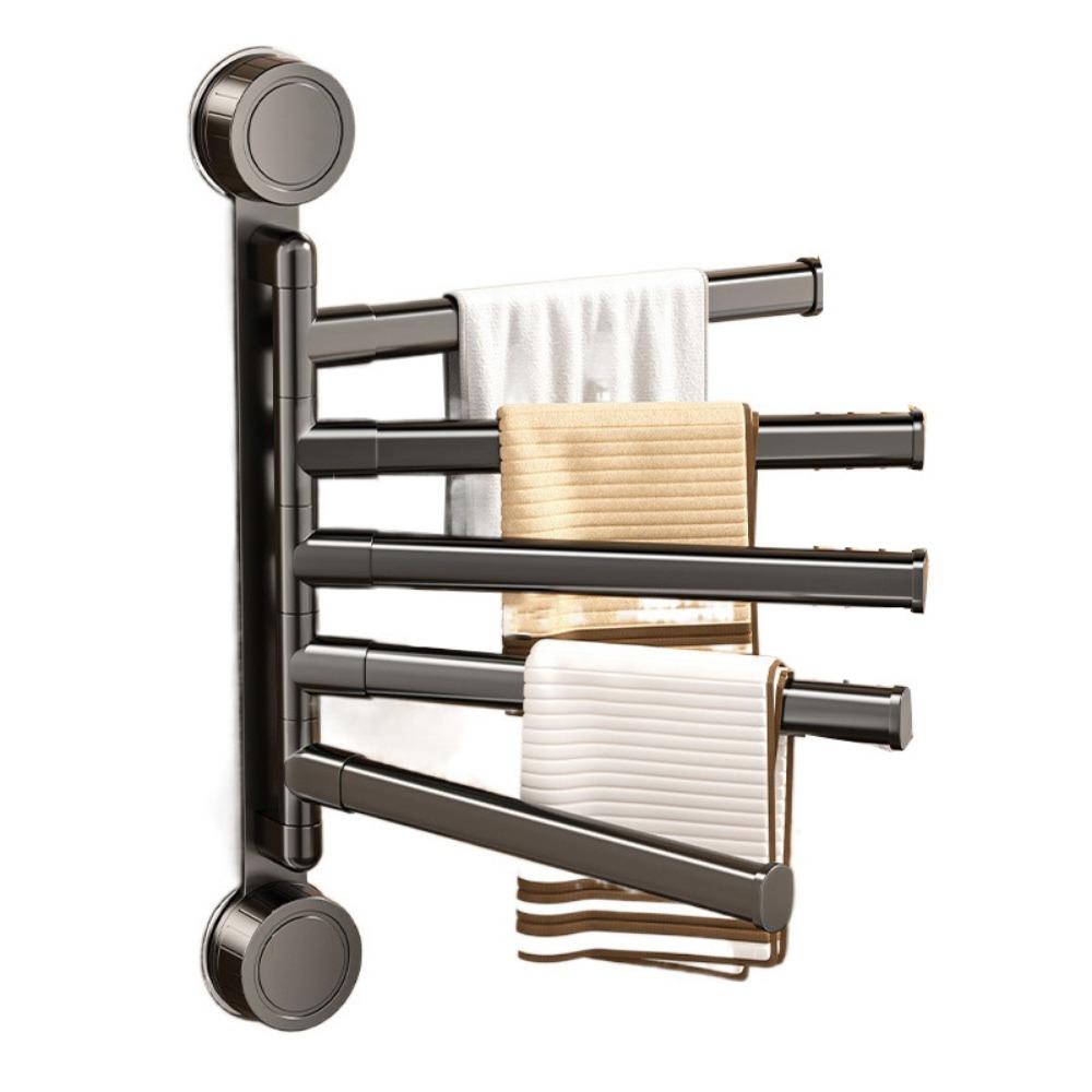 Rotating Swivel Towel Bar Multi-bar Bathroom Towel Rod Rust-proof Hanging Towel Holder  Living Room