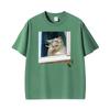 Funny Ironic Stressed Cat Meme Coquette Persian Smoking Humor Tshirt Unisex Unisex Fashion Short Sleeve High Quality Cotton T Shirt