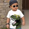 Summer Round Neck Dinosaur Pattern 3D Printed Top Fashionable Casual Short Sleeved Children's Boy T-shirts