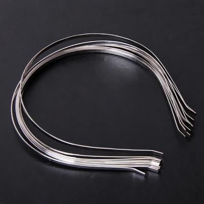 10x Fasce Metalliche Lisce Vuote lotto Fai da Te Creazione Accessori Capelli Argentate