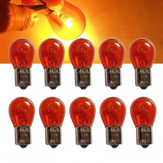 10Pcs S25 P21W P21/5W BAY15D BA15S 1156 1157 12V 21W 12V 21/5W Car Halogen Turn Singal Light Reverse Lamp Stop Bulb 1156 BA15S P21W