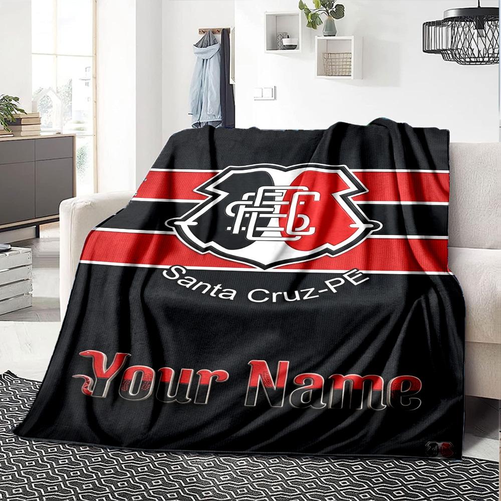 Name Custom Santa Cruz Print Flannel Blanket High Quality Warm Comfortable Cover for All Seasons Perfect for Gifts Home Decor
