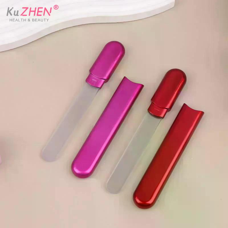 Glass Nail File With Case, Crystal Diamond Salon Best Beauty Nail Buffer For Natural And Acrylic Nail