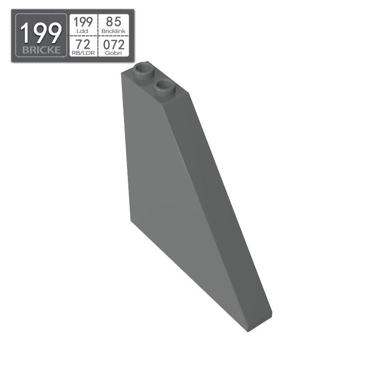 Brick Guest BRICKE 30249 Sloped Building Block 6x1x5 - Compatible with LEGO for MOC