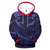 Moderner Kapuzenpullover mit Motivdruck, Gebogener Streifen Cosplay-Stil Kunst Vollgrafik Lockerer Pullover, Ideal für Treffen von Animationsfans