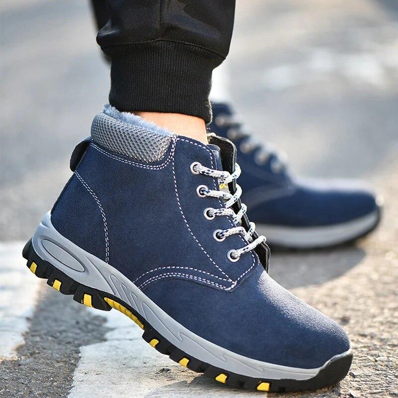 Botas de invierno para hombre, zapatos de seguridad para el