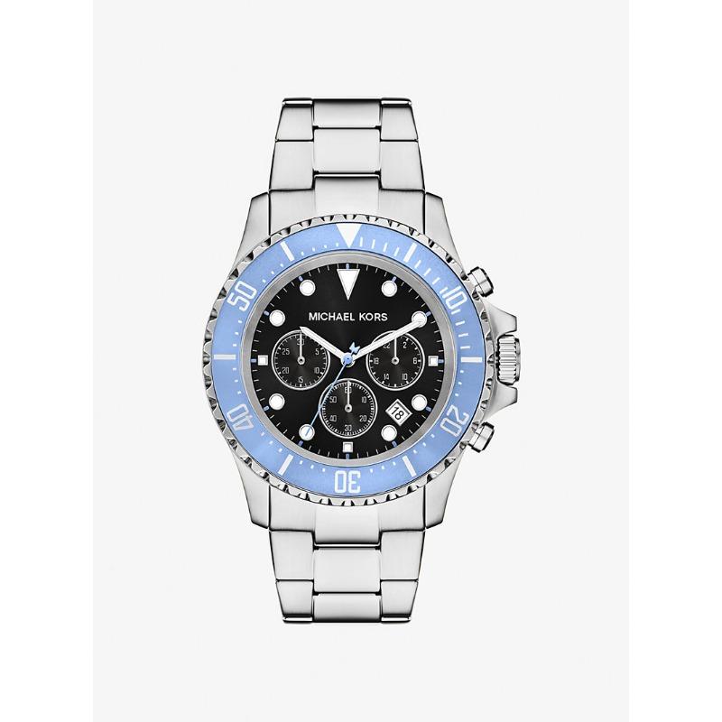 Michael Kors Oversized Everest Silver-Tone Watch MKO1182 небесно-голубой