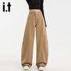 Izzue It Women's High-Waist Curved-Leg Wide-Leg Pants