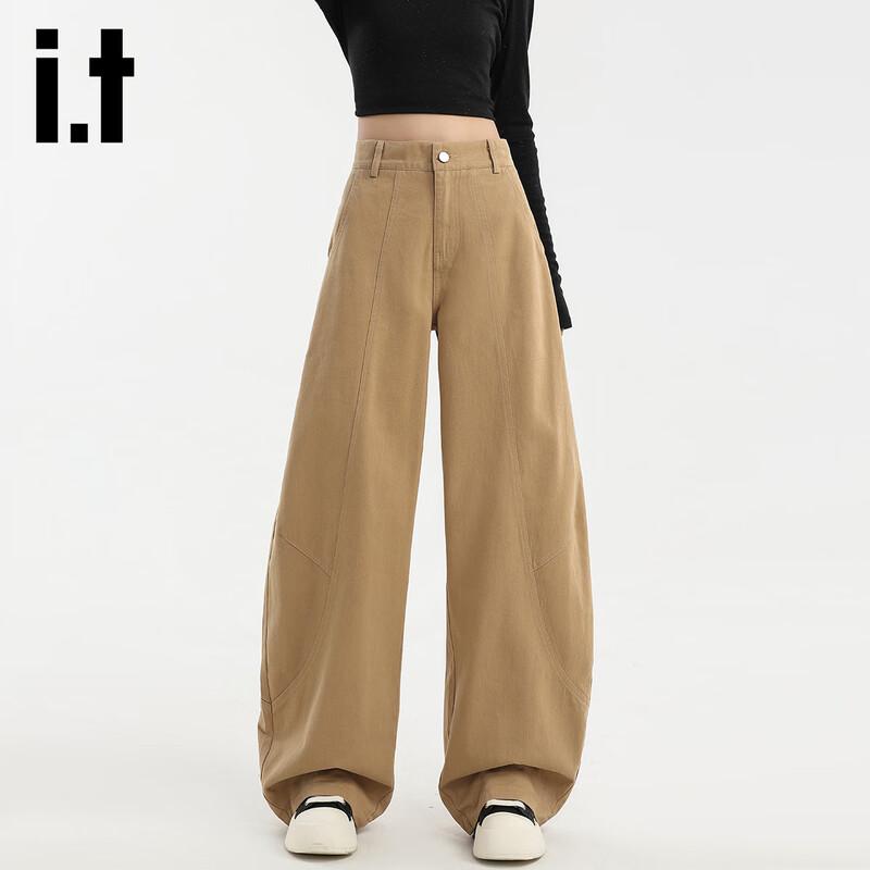 Izzue It Women's High-Waist Curved-Leg Wide-Leg Pants