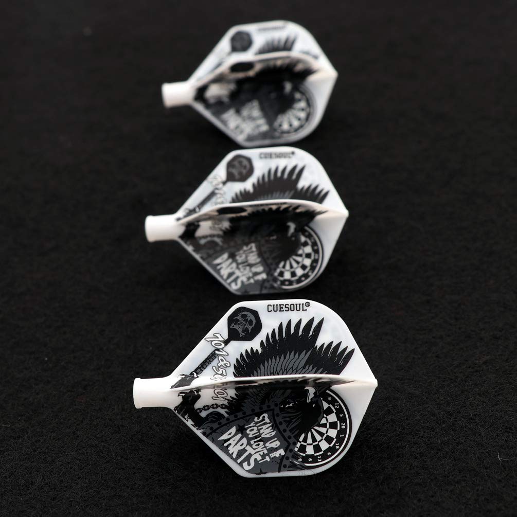 CUESOUL Dart Flights TERO System AK4 Standard Shape Heat Transfer Pattern 3 Pieces White 2