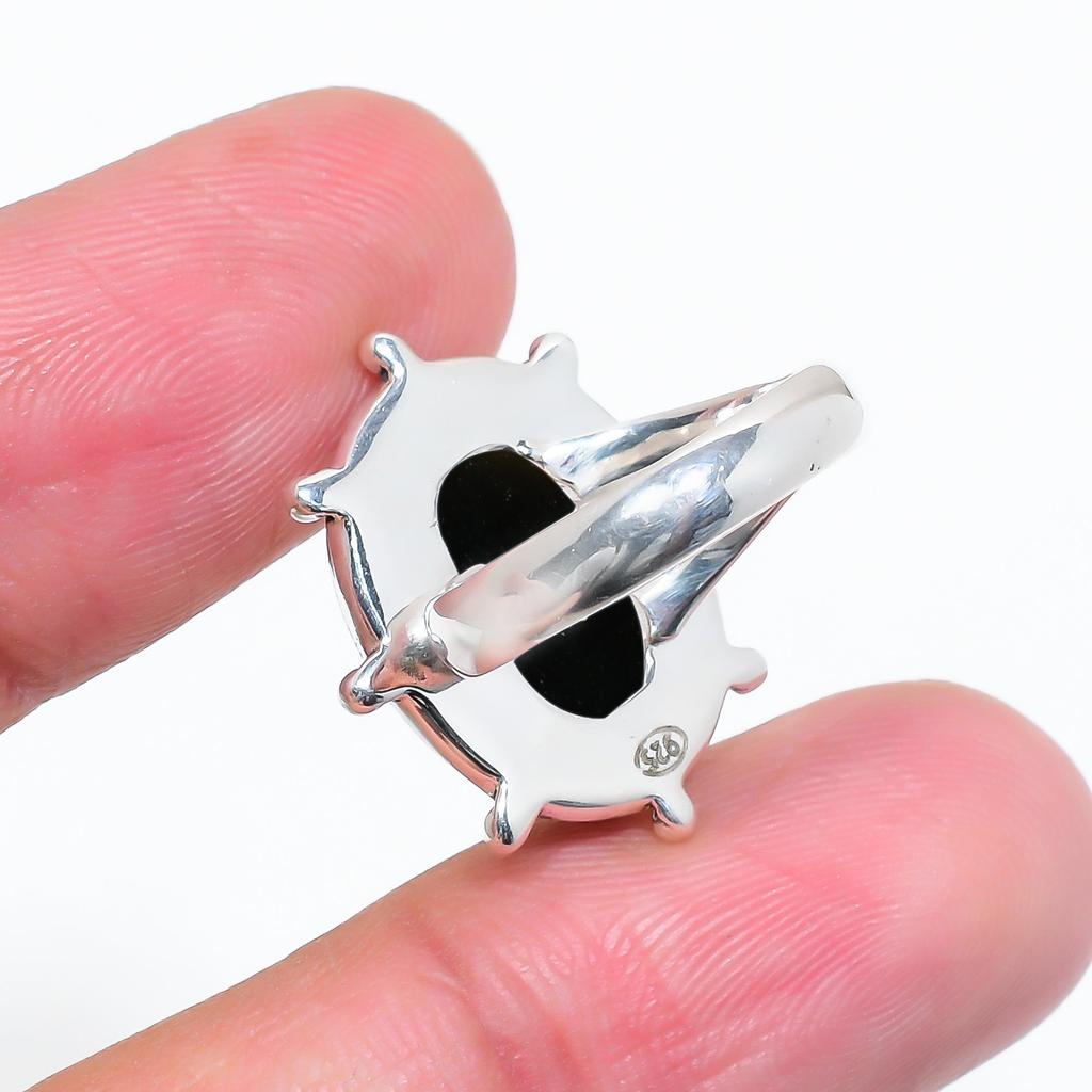 Golden Sheen Obsidian - Mexico 925 Sterling Silver Ring V4432, Brown Ring, Oval Ring, Valentin's Day Gift, Gift For Her, Birthday Gift, Handmade Jewel