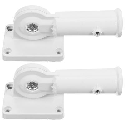 2 Pcs Wall-mounted Flag Flagpole Mounting Bracket Aluminum Alloy Holder Garden Stand
