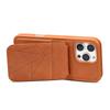 iPhone 17 Leather Magnetic Stand Case with Card Slot