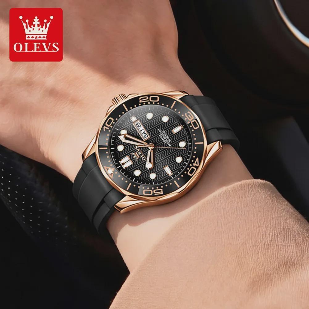 Fashion Mens Watches Steel/Silicone Strap Luminous Dual Calendar Waterproof Multi Color Business Sport Wrist Watch
