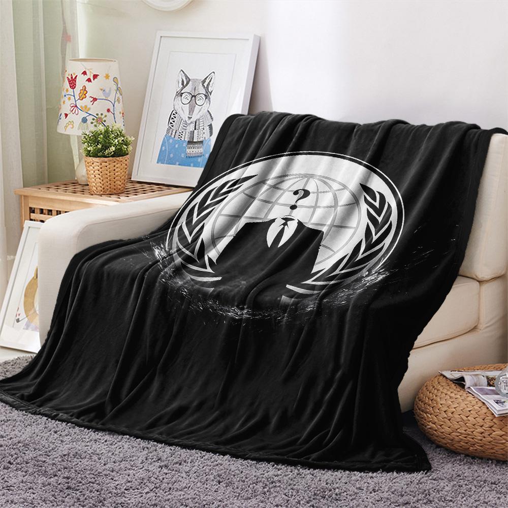 Anonymous  Print Flannel Blanket, High quality Comfortable for All Seasons, Home Decor, Warmth and Comfort