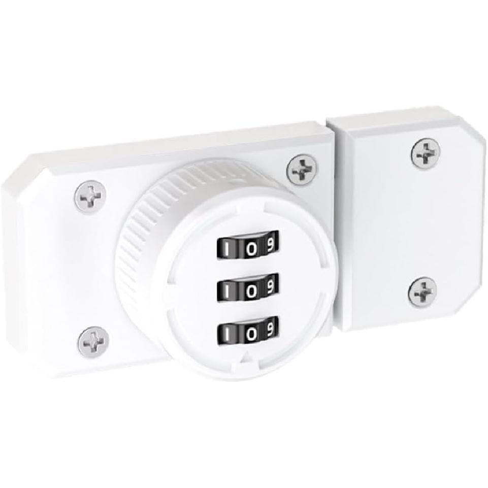 DONGKER Barn Door Lock,3-Digit Password Keyless Gate Latch for Cabinet Drawer Barn Doors Bedroom Bathroom Office