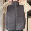 Fashion Winter Sleeveless Parka Woman Short Vest Elegant Top Thick Warm Women's Jackets