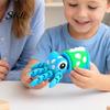 Colorful Desktop Figurine 3D Printed Animal Figures, Articulated Flexible Squid Model Sensory Stress Relief Fidget Toy Toy, Collectible Ocean