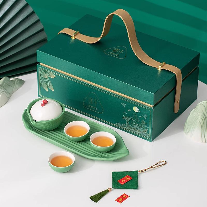 Dragon Boat Festival gift box Chinese travel zongzi tea set business souvenir corporate group buying customers