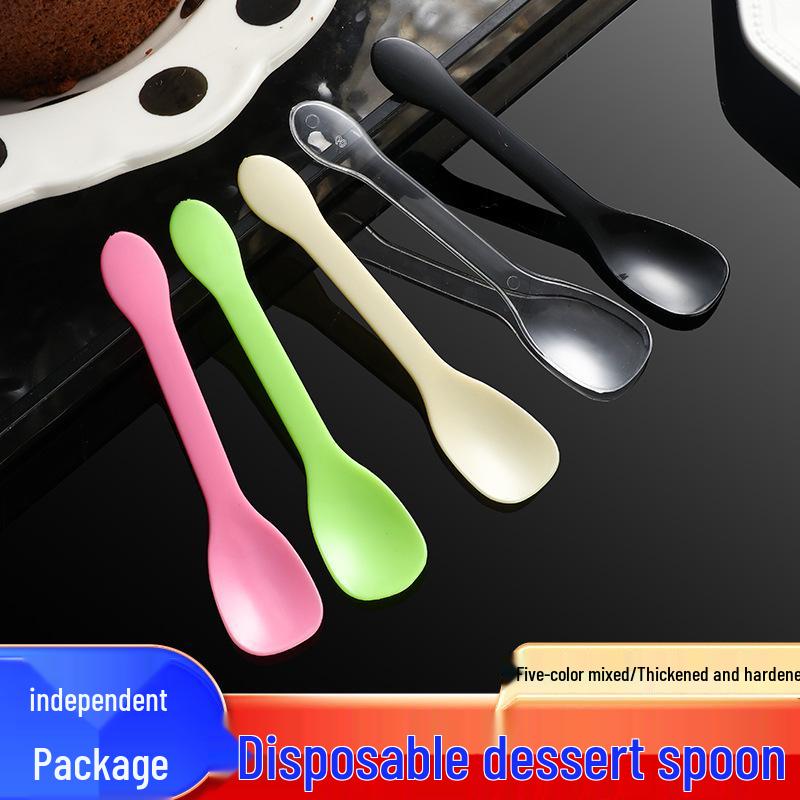 Disposable Individually Packaged Dessert Spoons for Ice Cream & Cake