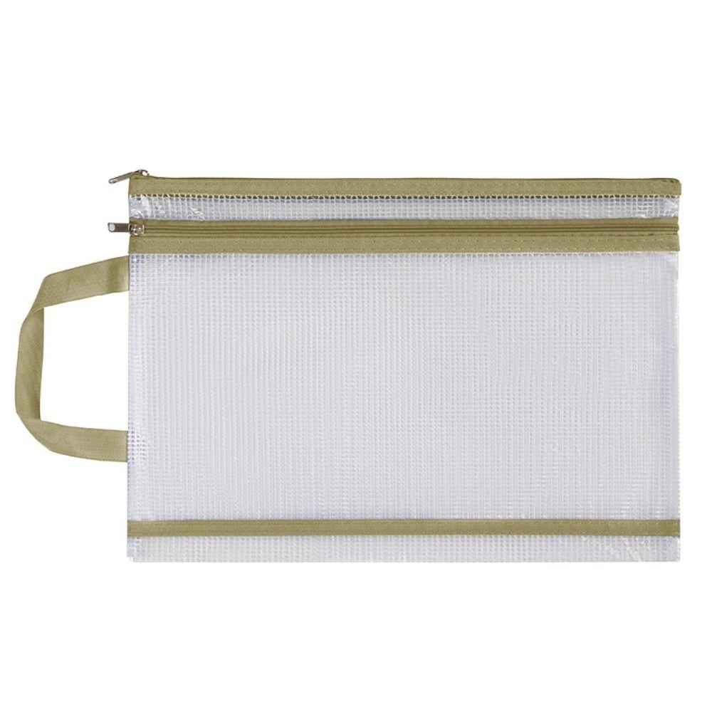 

Сумка для хранения формата A4 на молнии, сетчатая сумка для документов, новые папки для файлов, офис Green-Double-layer