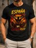 Espana Corazon Rojo Flag Banner Soccer Player With Laurel Accents Red Yellow Glow Passionate Unisex All Tshirt