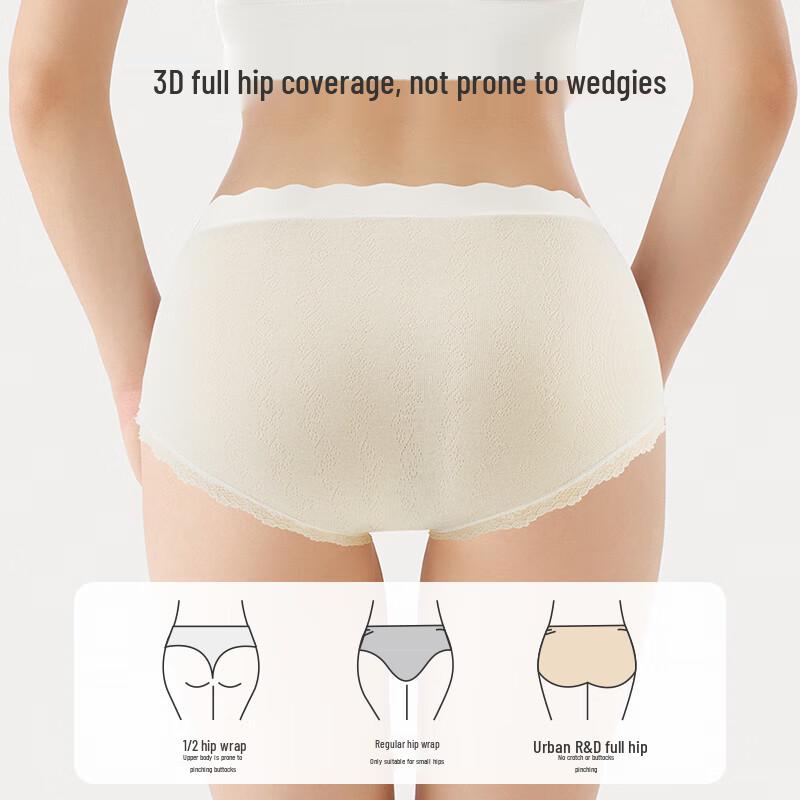 Urban Beauty Women's Lace & Cotton Briefs 3-Pack