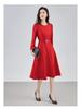 Slimming French Style A-line Belted Dress