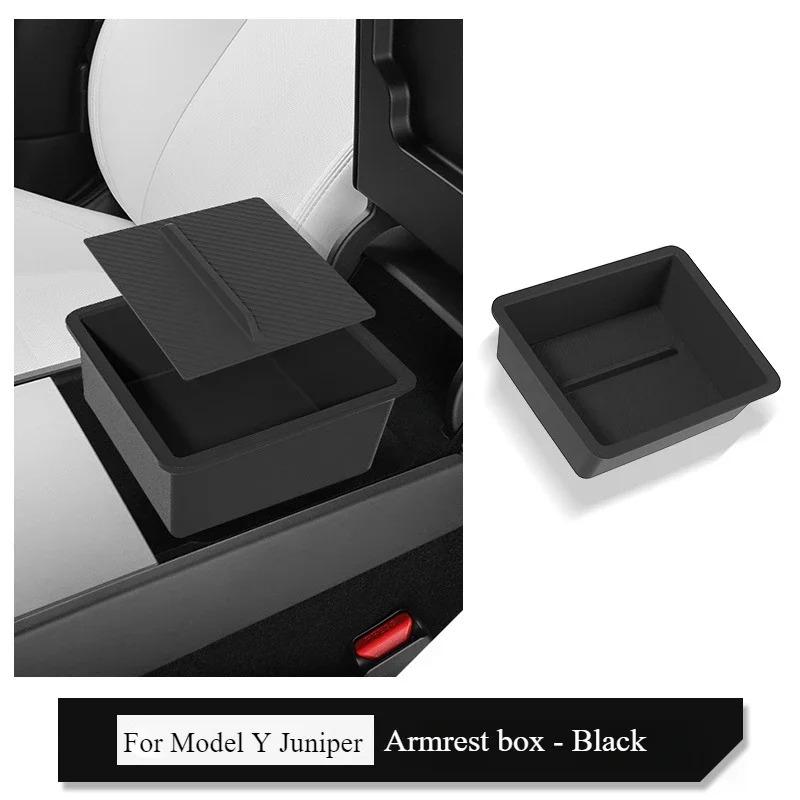 For Tesla Model Y Juniper 2025 Central Control Storage Box Armrest Box Eyeglass Holder Organizer Tray Car Interior Accessories