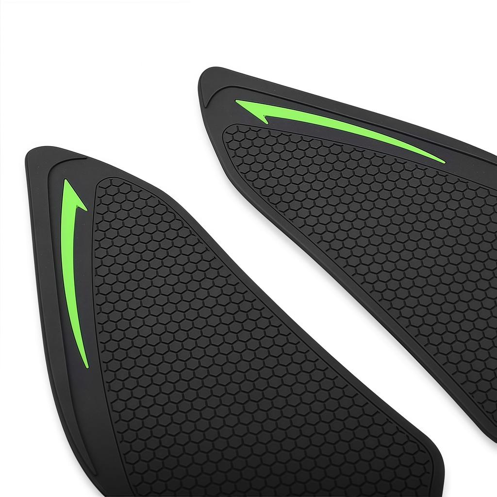 AUSHOOL Motorcycle Tank Motorcycle Tank Protector Tank Traction Pad Compatible with Kawasaki Pad, Rubber, Pad, ZX-6R (2024) (Green)