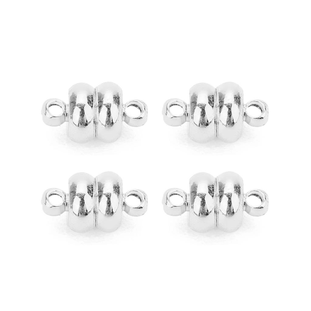 10 Stück/Beutel Magnetverschluss Loch Metallmaterial Flaches rundes Magnetband für Armband Halskette Kleidung Schmuck Zubehör
