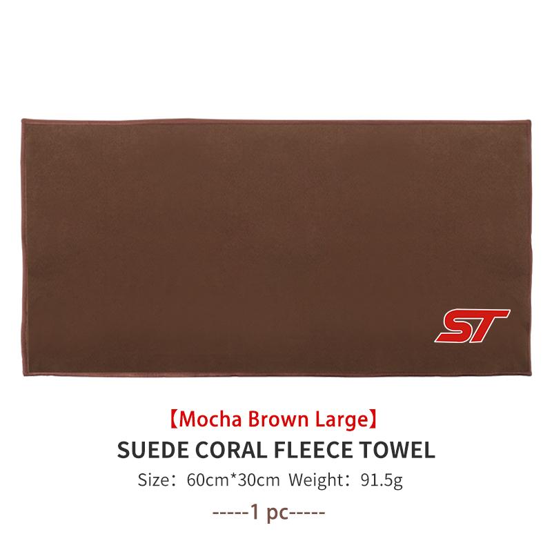 Coral Car Wash Cloth Microfiber Towel Car Cleaning Drying Cloth For Ford ST Racing Performance Focus Mk2 Mk3 MK4 Fiesta Ranger