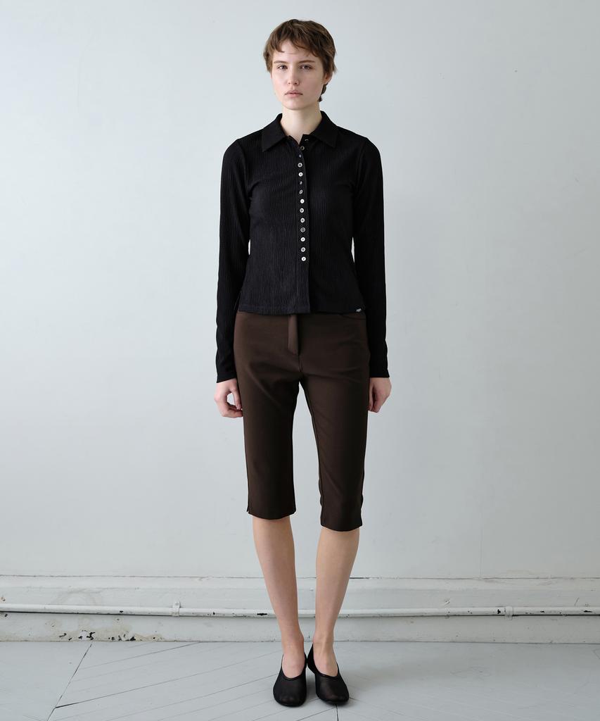 Simeteuligpeosenteu Textured Button Shirt / Black