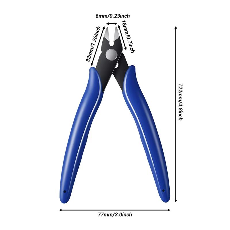 Pliers Carbon Steel Pliers Electrical Wire Cable Cutters Cutting Side Snips Flush Pliers Nipper Home Hand Tools Blue
