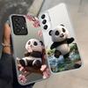 Chubby Panda Case for Samsung Galaxy A10 A20 A50 A54 A56 A51 A52 A72 A03 A06 A07 A71 A04 A05 Back Phone Cover