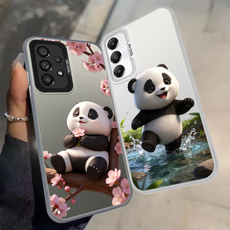 Chubby Panda Case for Samsung Galaxy A10 A20 A50 A54 A56 A51 A52 A72 A03 A06 A07 A71 A04 A05 Back Phone Cover