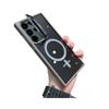 Suitable for Samsung S25 Ultra Magnetic Phone Case S24Plus Hidden Metal Lens Bracket S23 Transparent S24