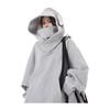[Firmiarii] High Neck Brushed Lining Parka Men's Fleece Windproof Thick Oversized Pullover Large Hood with Pockets Plain Unisex Street Casual Unisex