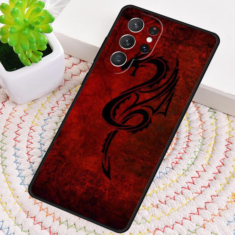 Red Dragon TPU Phone Case For Samsung Galaxy Note 10 Pro S26 S25 S24 S23 S22 Ultra Plus S21 FE S20 Shockproof Cover