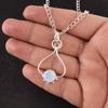 October Birth Milky Opal Gemstone Birthday Gift New Pendant 925 Sterling Silver PP-40-7