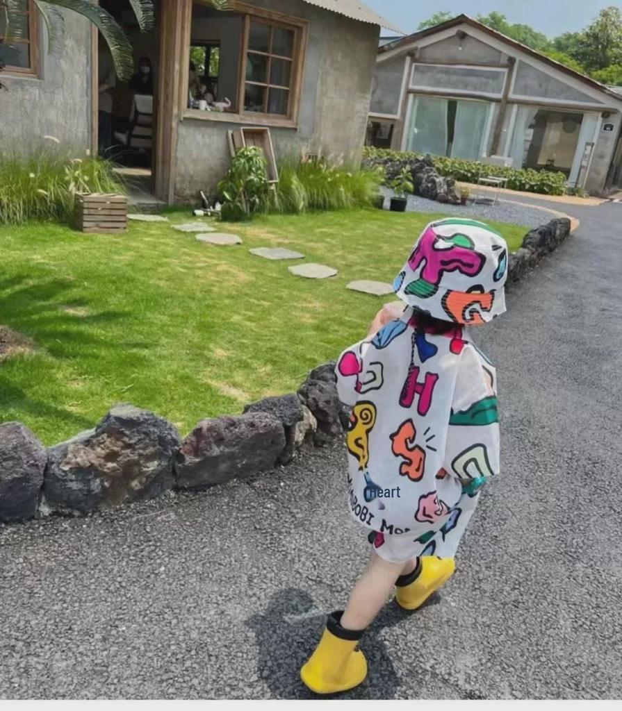 2024 Korean-Style Kids' Summer Suit - Beach-Ready Shorts & Shirt Set for Boys & Girls