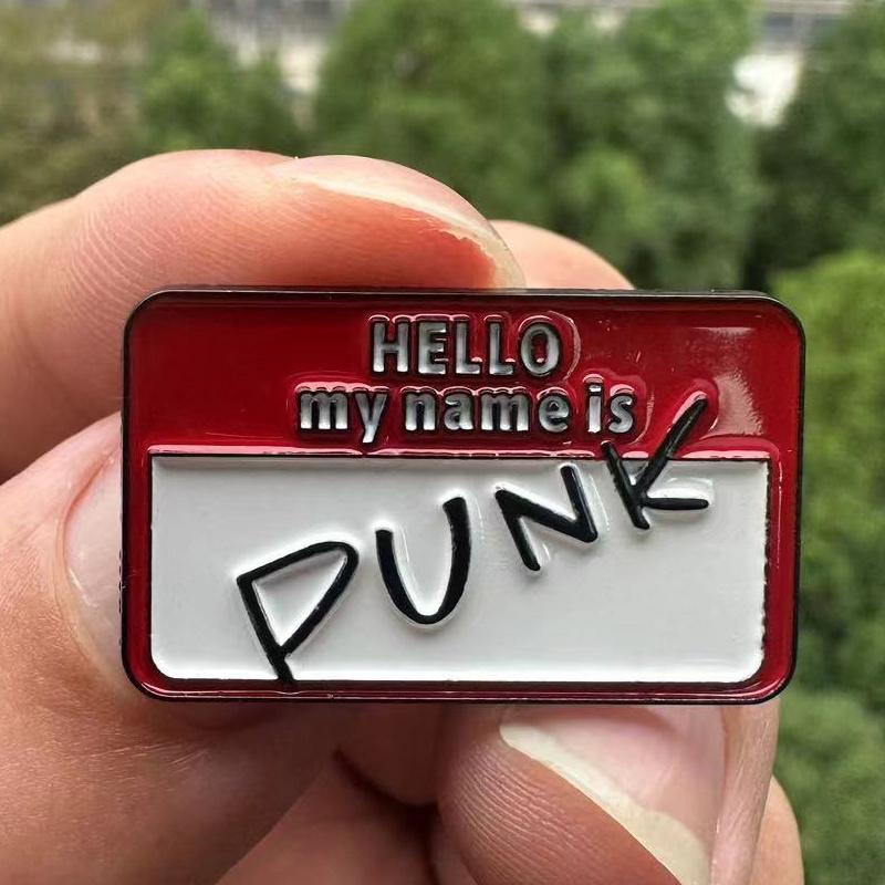 

Привет, меня зовут Панк Эмалевый значок на лацкан, брошь, аксессуары для одежды, рюкзаков, подарок на Хэллоуин для друга