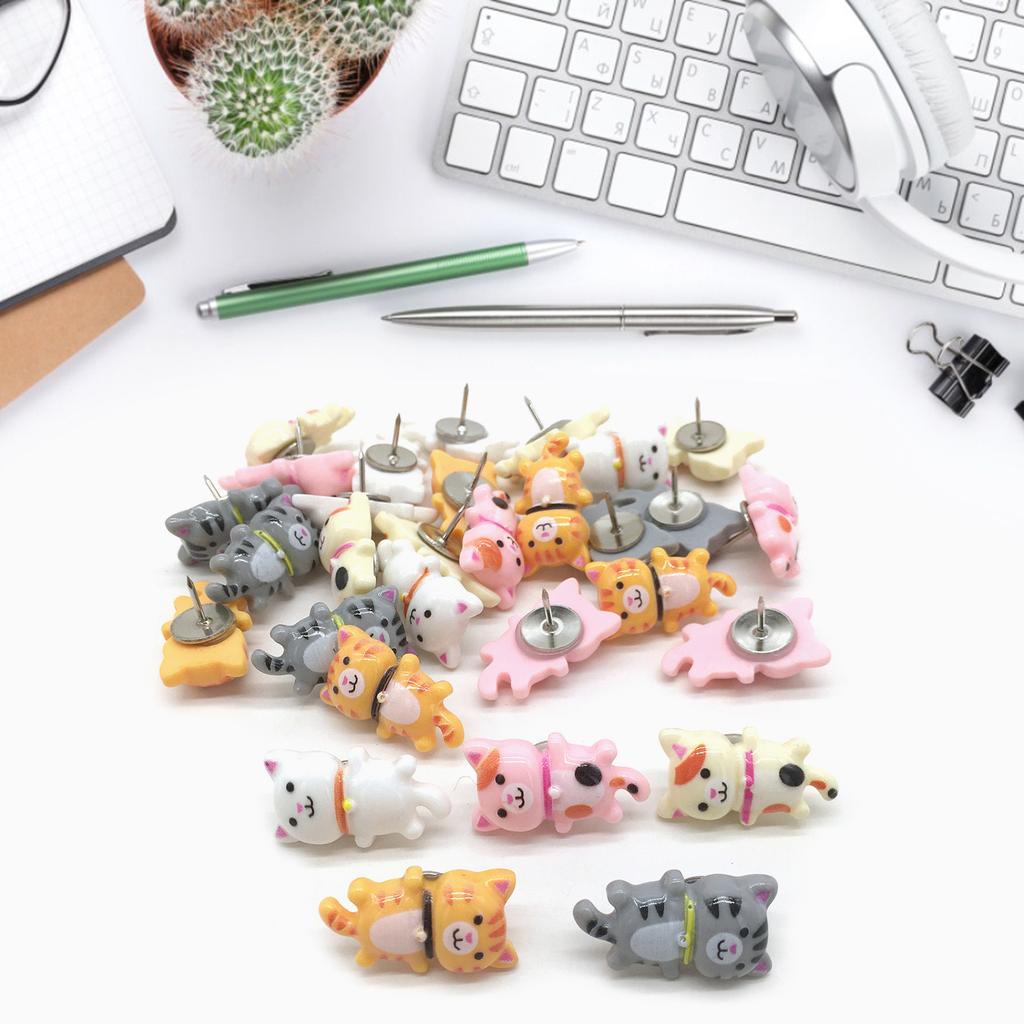 30Pcs Decorative Push Pins Cork Board Tacks Bulletin Board Thumb Tack Decoration for Home Office Photo Walls Map Boards
